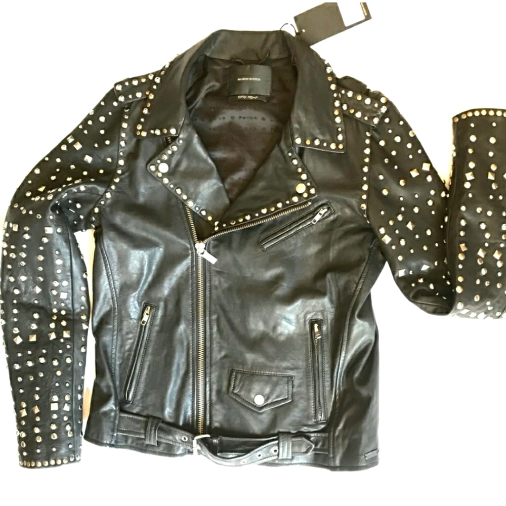 Maison Scotch Punk Radar leather jacket! Worn once.